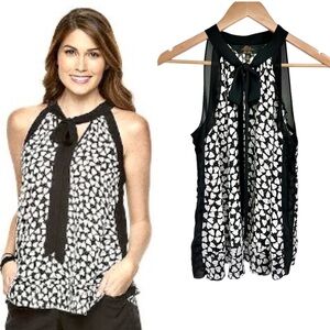 Disney Alice Through Looking Glass Colleen Atwood Top Sz Med Tie Neck Hearts